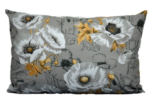 Poszewka bawełniana 40x60 Białe maki 3488