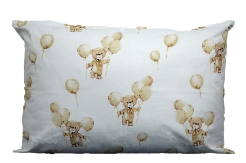 Poszewka bawełniana 40x60 Miś z balonami D76
