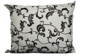 Poszewka bawełniana 50x60 Zakazany kwiat tło ecru 1599