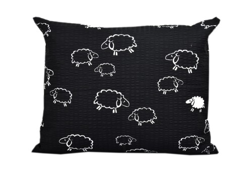 Poszewka z kory 50x60 baranki czarne 0090a