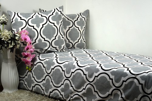 Pościel Bawełniana 140x200 szary pik