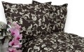 Pościel Bawełniana 140x200 zakazany kwiat brąz