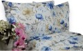 Pościel Bawełniana 160x200 Błękitny kwiat