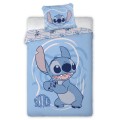 Pościel bawełna 160x200 + 1x70/80 Lilo i Stitch 002 niebieski
