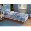 Pościel bawełna 160x200 + 1x70/80 Lilo i Stitch 002 niebieski
