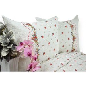 Pościel z kory 160x200 Czerwone Kwiatki