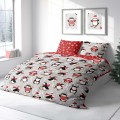 Pościel bawełniana świąteczna 220x200 Świąteczne pingwiny