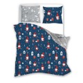 Pościel bawełniana świąteczna  220x200 + 2x70x80 świąteczna wzór 081
