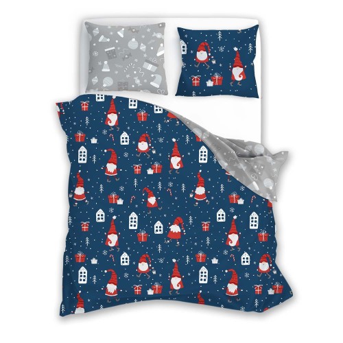 Pościel bawełniana świąteczna  220x200 + 2x70x80 świąteczna wzór 081