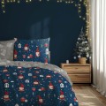 Pościel bawełniana świąteczna  220x200 + 2x70x80 świąteczna wzór 081