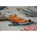 Pościel Bawełniana 160x200 Kapibara Kremowe Tło