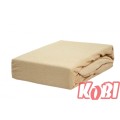 Prześcieradło frotte z gumką 90x200 Jasny Krem