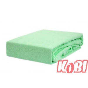 Prześcieradło frotte z gumką 90x200 Seledynowe 