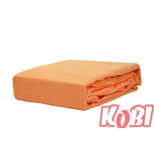 Prześcieradło frotte z gumką 120x200 Łosoś