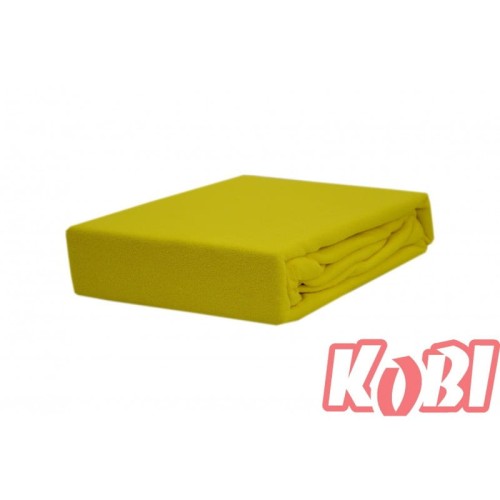 Prześcieradło frotte z gumką 160x200 Żółty