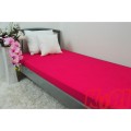 Prześcieradło frotte z gumką 160x200 Malina