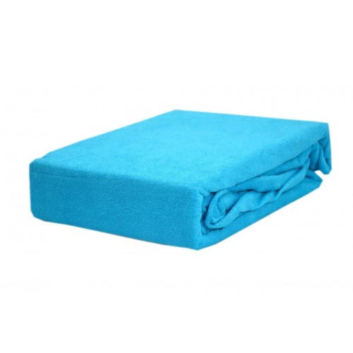 Prześcieradło frotte z gumką 180x200 Turkus