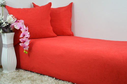 Pościel frotte 200x220 kolor czerwony