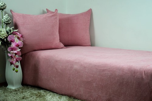 Pościel frotte 200x220 kolor brudny róż
