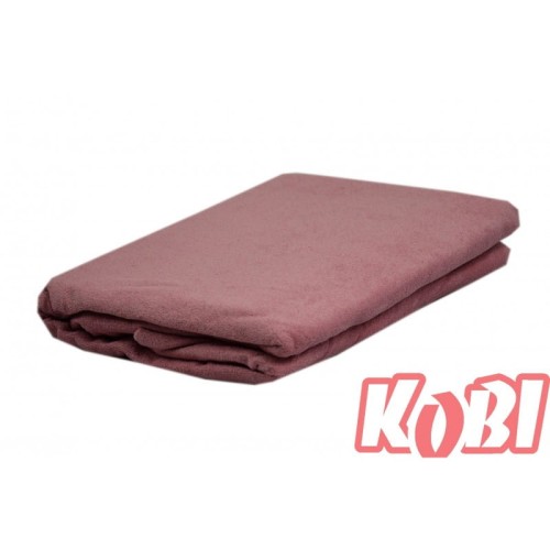 Prześcieradło frotte bez gumki rozmiar 200x220 Brudny Róż