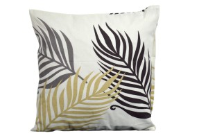 Poszewka bawełniana 40x40 paproć ecru 3545