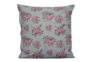 Poszewka bawełniana 40x40 róże szare tło 3535