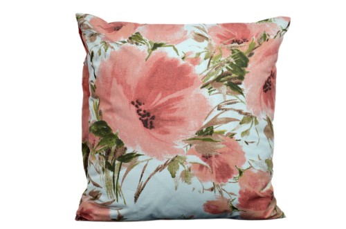Poszewka bawełniana 40x40 Różowe kwiaty 3518