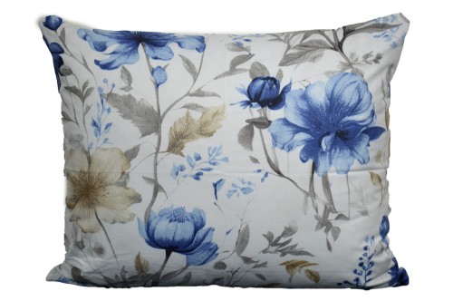 Poszewka bawełniana 50x60 Błękitny kwiat 3503