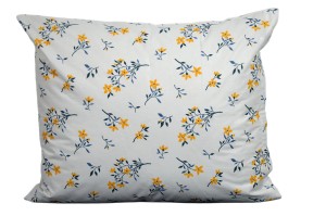 Poszewka bawełniana 50x60 gałązki żółty kwiat 3543