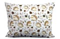Poszewka bawełniana 50x60 Jeżyki i szyszunie D82