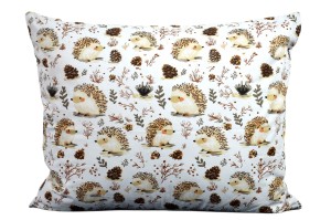 Poszewka bawełniana 50x60 Jeżyki i szyszunie D82