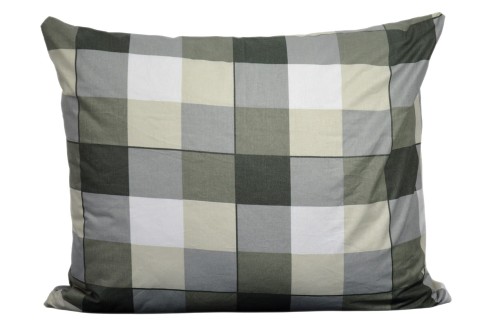 Poszewka bawełniana 50x60 krata szare cappuccino 3534
