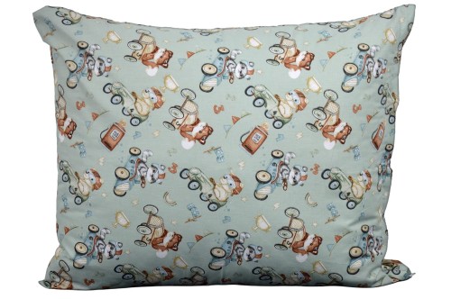 Poszewka bawełniana 50x60 Wyścigi zwierzątek D86