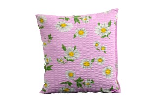 Poszewka z kory 40x40 stokrotki różowe tło 0163