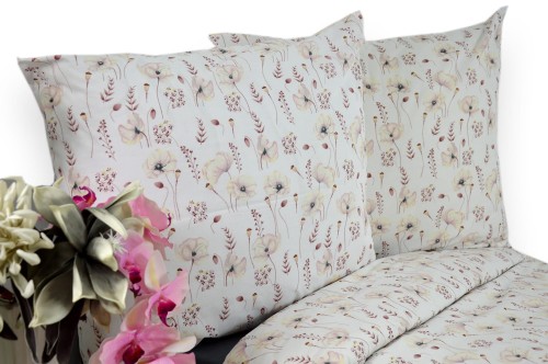 Pościel Bawełniana 140x200 Pastelowe maki 3532w