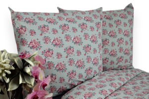 Pościel Bawełniana 140x200 róże szare tło 3535w