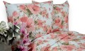 Pościel Bawełniana 140x200 różowe kwiaty 3518w