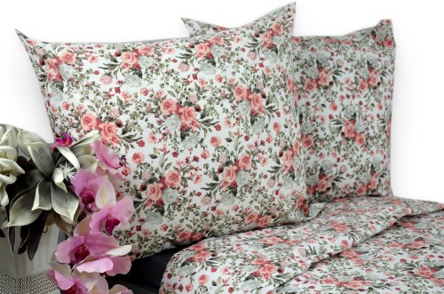Pościel Bawełniana 220x200 bukiet róż 3541