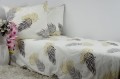 Pościel Bawełniana 220x200 paproć ecru 3545