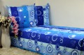 Pościel Flanelowa 140x200 Niebieskie pasy 0722