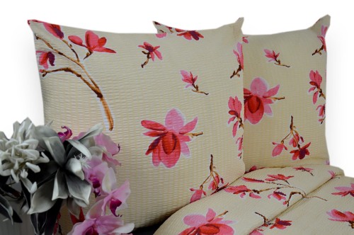 Pościel z kory 160x200 Magnolia tło krem 3525