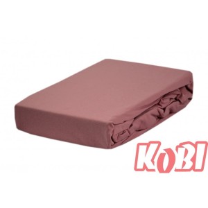 Prześcieradło jersey z gumką 90x200 Brudny Róż