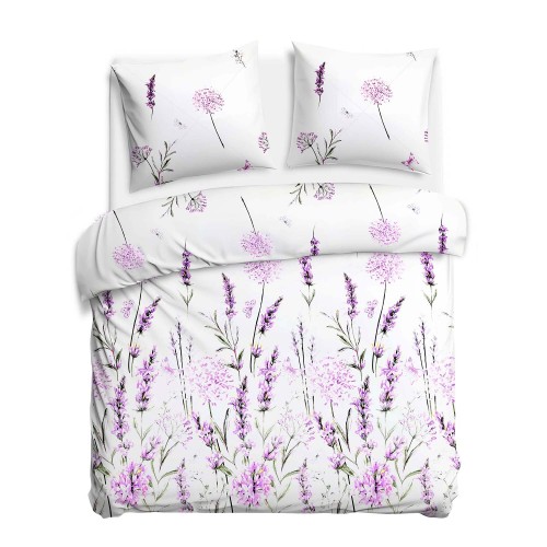 Pościel bawełniana 160x200 CottonLove Lawenda