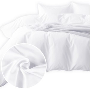 Pościel Satynowa 160x200 Biała