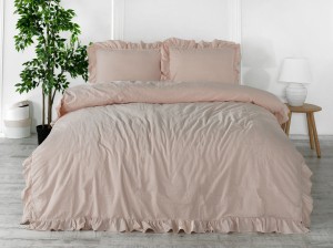 Pościel bawełniana Camello Roses 160x200 Stonewashed