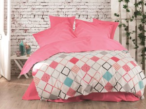 Pościel bawełniana 160x200 CottonLove Exclusive Sion Fuschia
