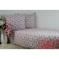 Pościel Bawełniana 160x200 Róże Szare Tło