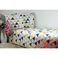 Pościel Bawełniana 160x200 Kolorowe Piramidki