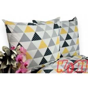 Pościel Bawełniana 160x200 Kolorowe Piramidki