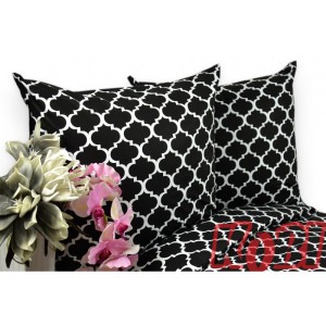 Pościel bawełniana 160x200 Wzór Marokański Czerń